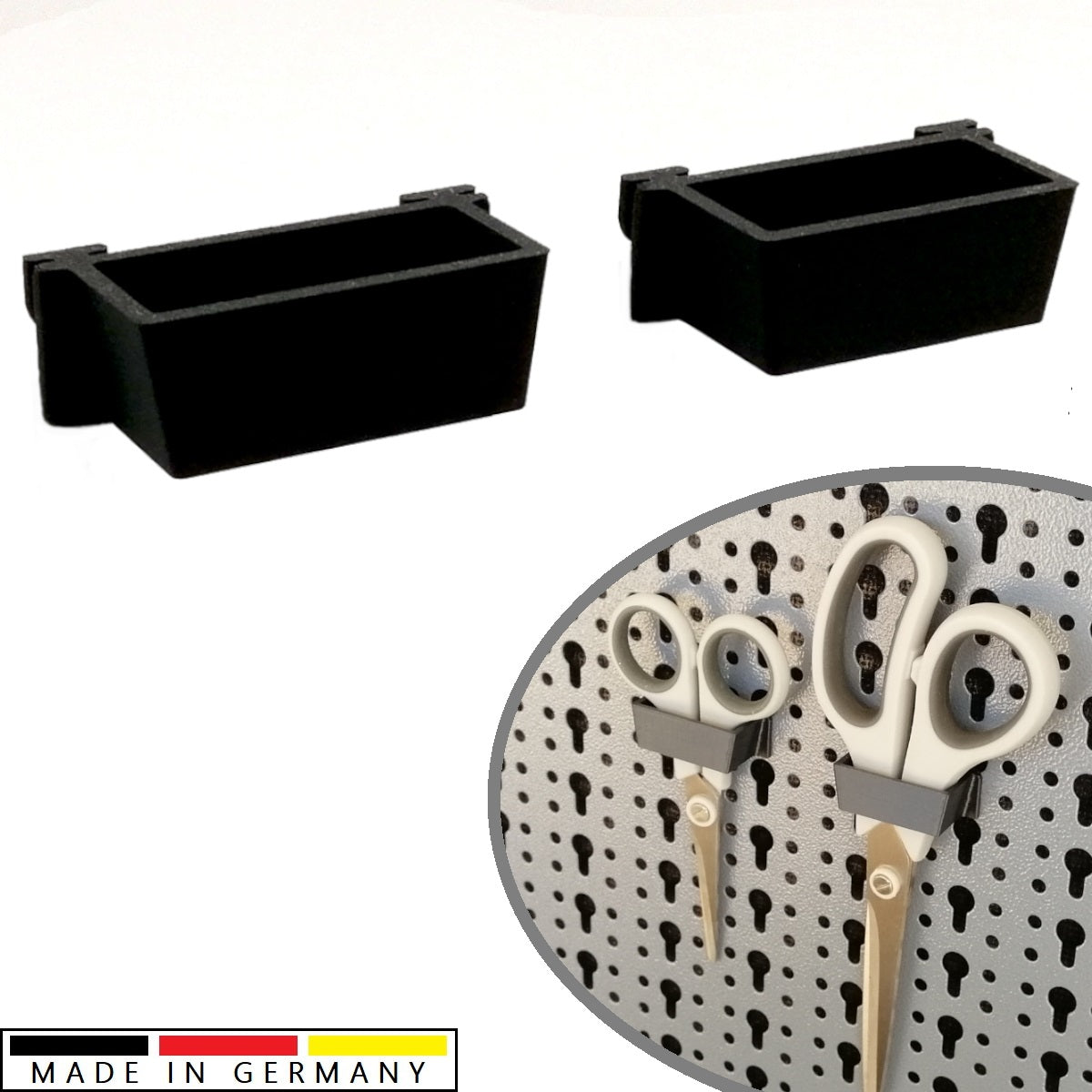 2 Stück Scherenhalter passend für Küpper Lochwand Schere Halterung