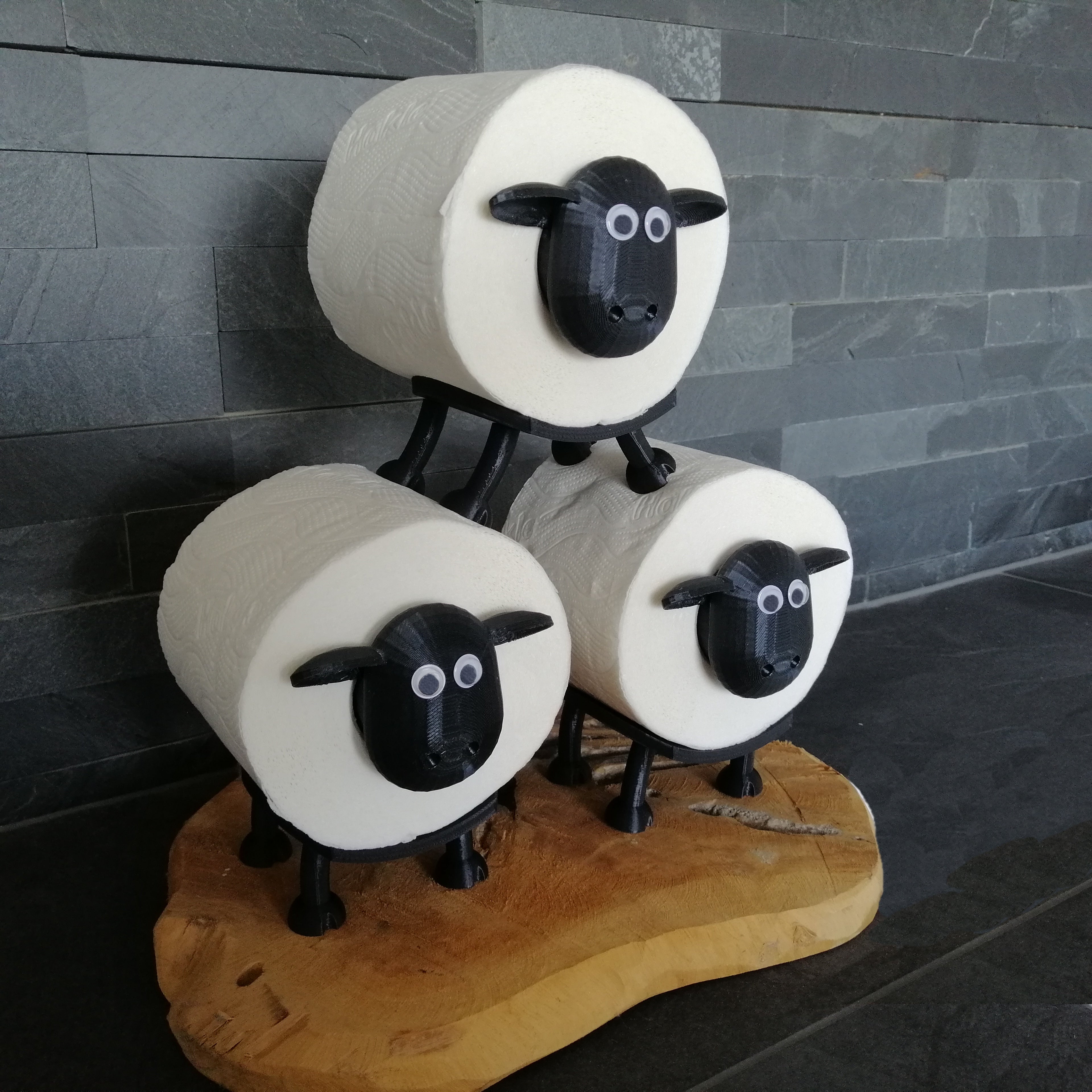 3x Karl Toilettenpapierhalter Schaf Toilettenpapier Gästetoilette WC Badezimmer