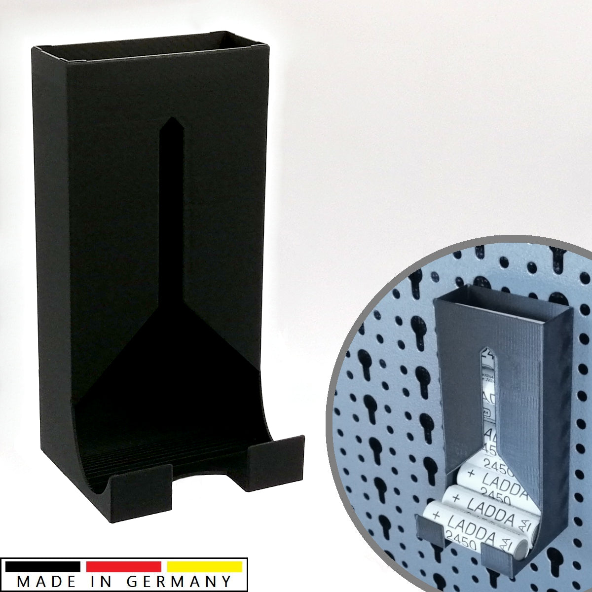 Halterung Batterien AAA / AA passend für Küpper Lochwand Halter Batterie
