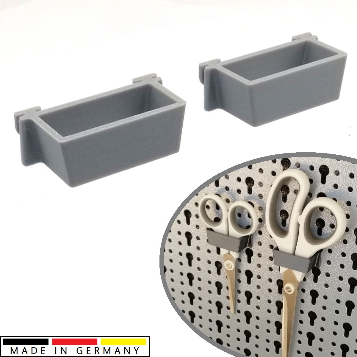 2 Stück Scherenhalter passend für Küpper Lochwand Schere Halterung