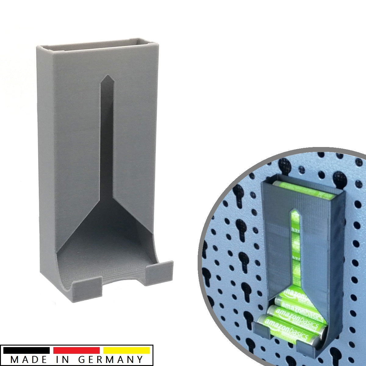 Halterung Batterien AAA / AA passend für Küpper Lochwand Halter Batterie