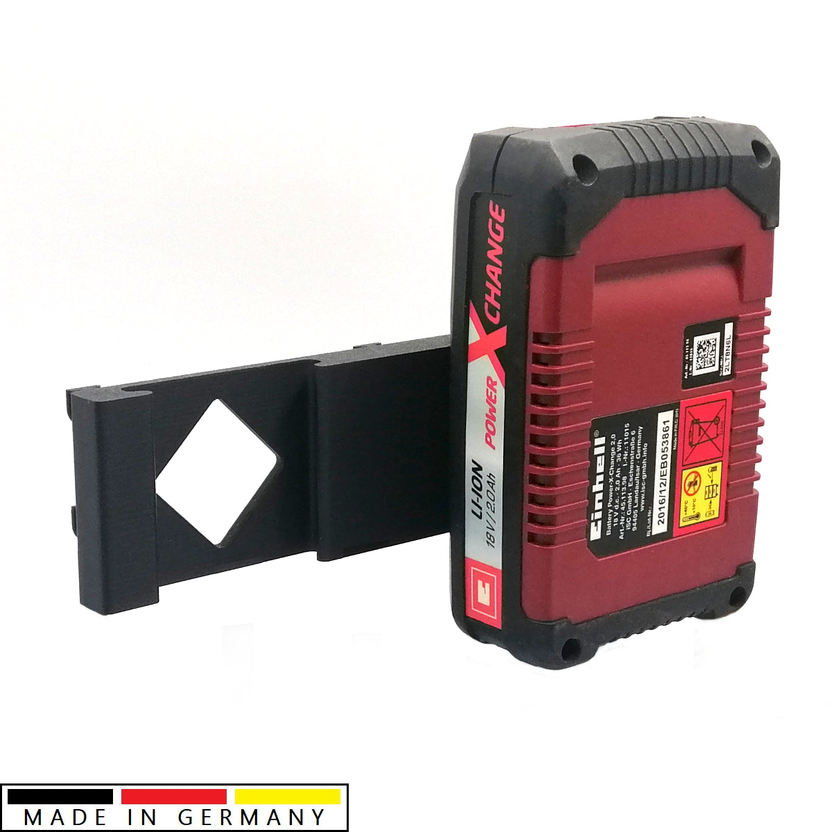Printbtw Halterung passend für Einhell 18V Akku für Küpper Lochwand
