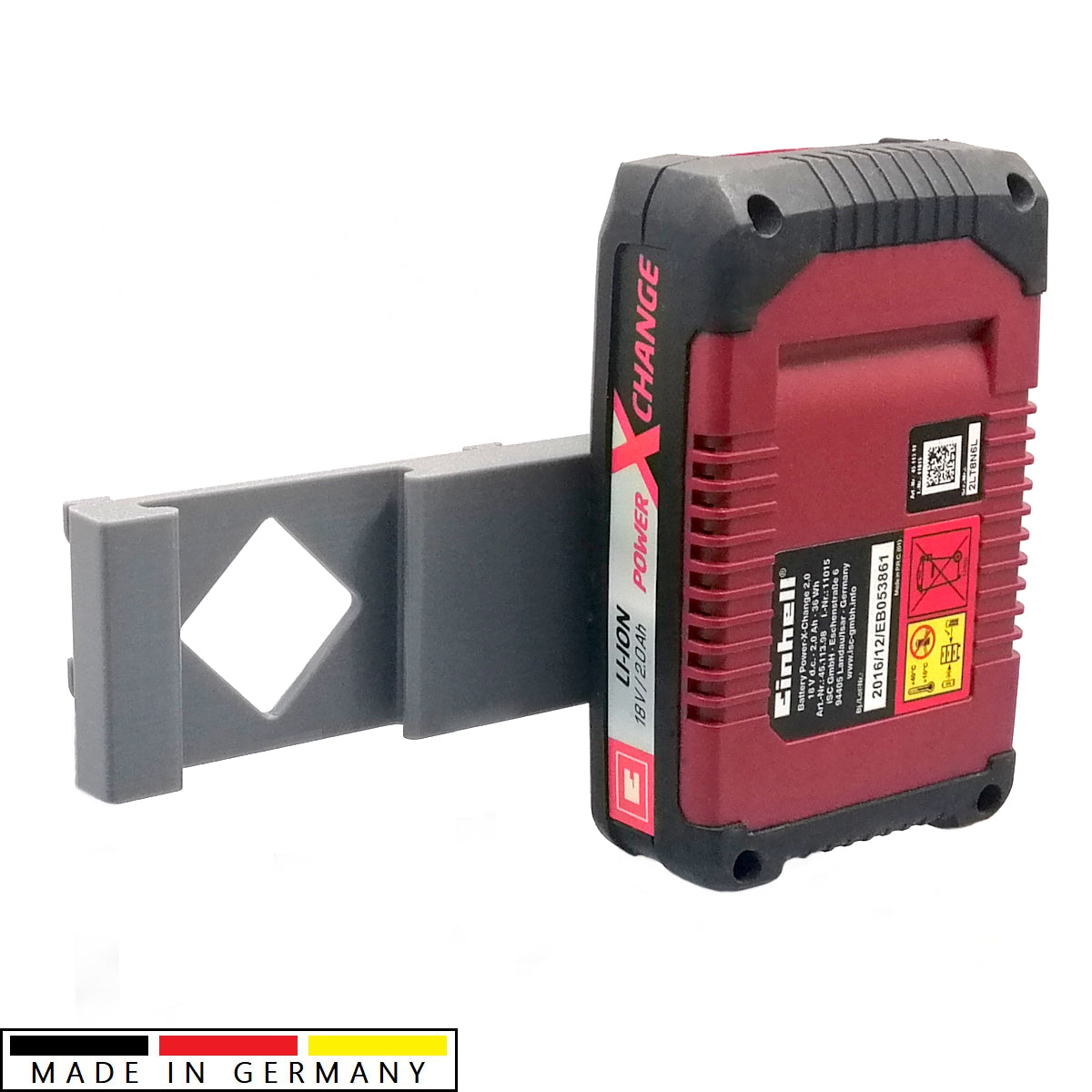 Printbtw Halterung passend für Einhell 18V Akku für Küpper Lochwand