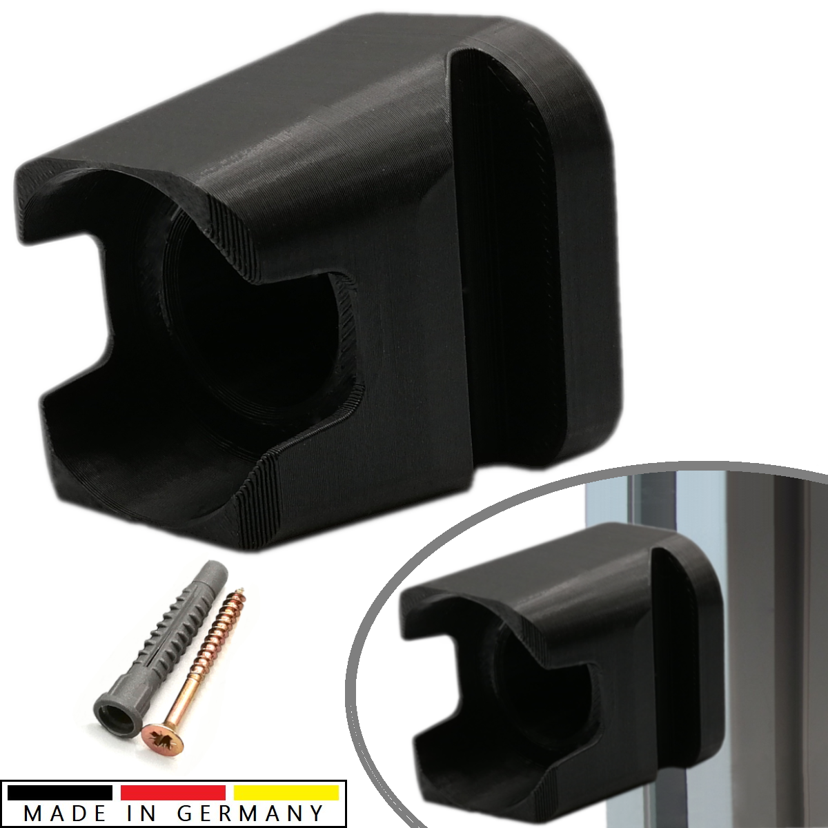 2in1 Halter passend für Fanatec QR2 Lenkrad Quick Release Aluprofil / Wallmount