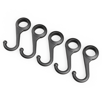 Printbtw Haken 5x passend für IKEA FINTORP Stange 7cm Schwarz