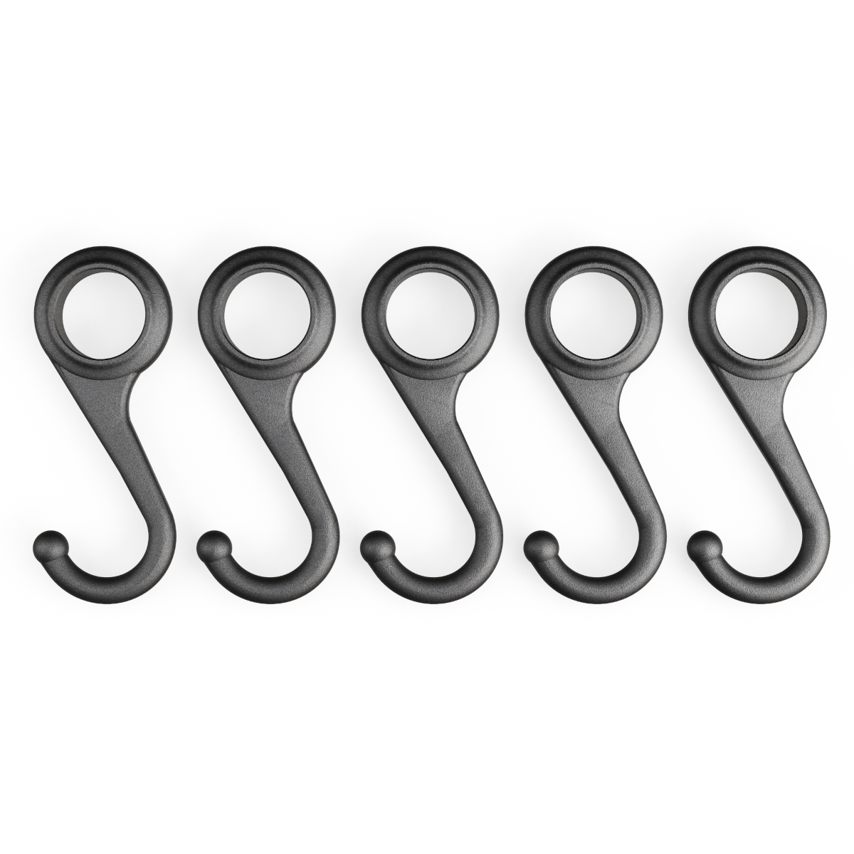 Printbtw Haken 5x passend für IKEA FINTORP Stange 7cm Schwarz