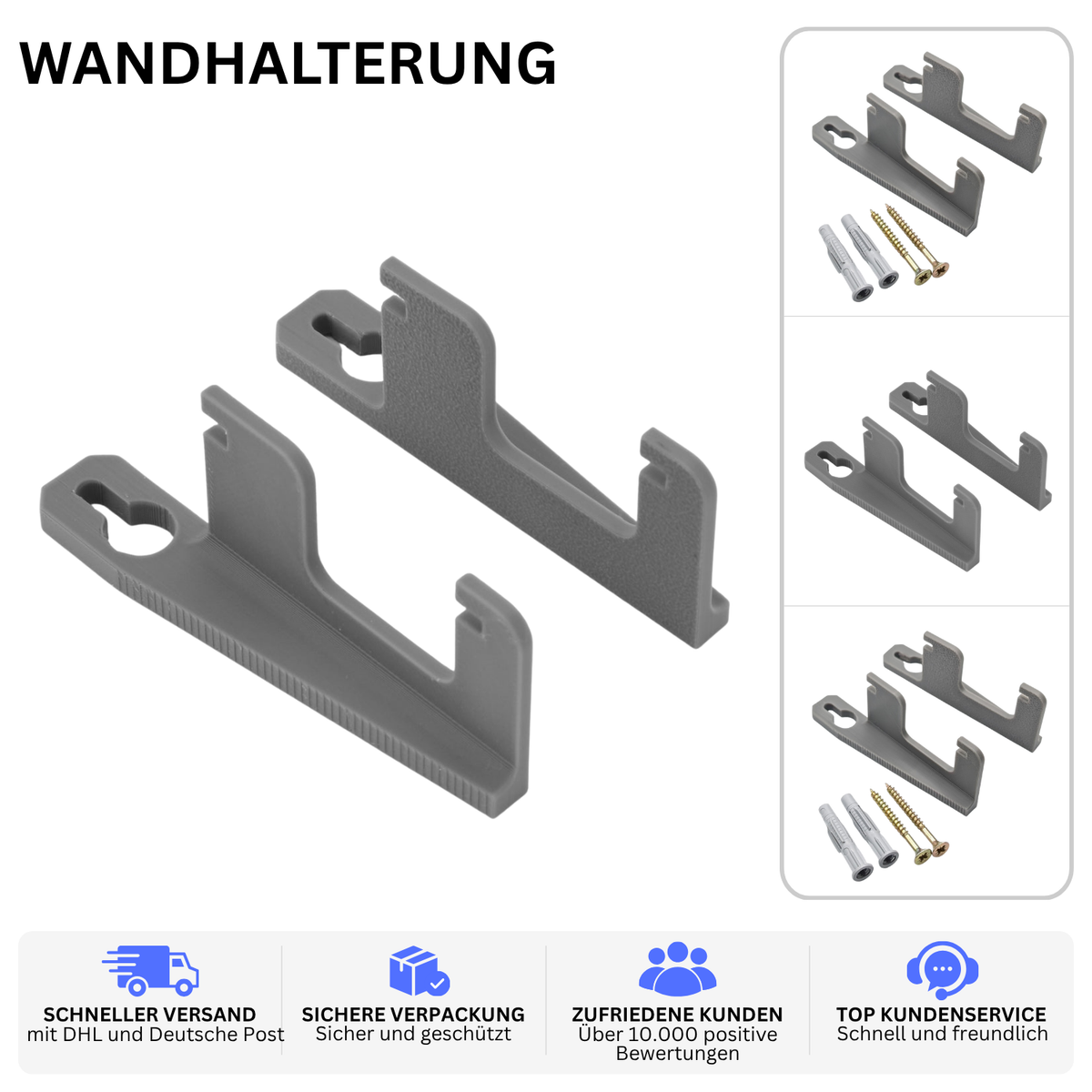 WANDHALTERUNG – PASSEND FÜR FRITZ!BOX 7590 / 7530 / 7510 – Grau – Ansicht 2