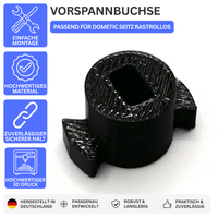 1x Printbtw Ersatz Vorspannbuchse passend für Dometic Seitz Rastrollo Schwarz – Produktbild 1 – 53809839407428 – Revision 2026-10-09