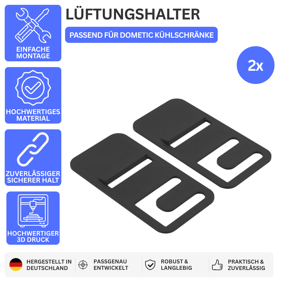 LÜFTUNGSHALTER – PASSEND FÜR DOMETIC KÜHLSCHRÄNKE – Rechts – Ansicht 1