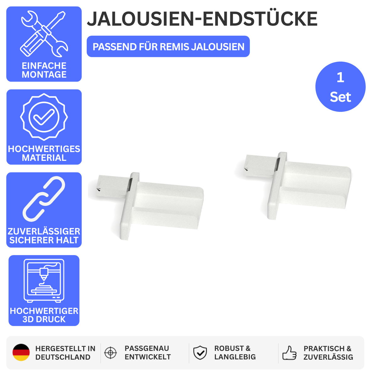 Printbtw 1 Set Endstück passend für Remis Jalousien Wohnmobil Camper – Produktbild 1 – 53887415550276 – Revision 2026-10-09
