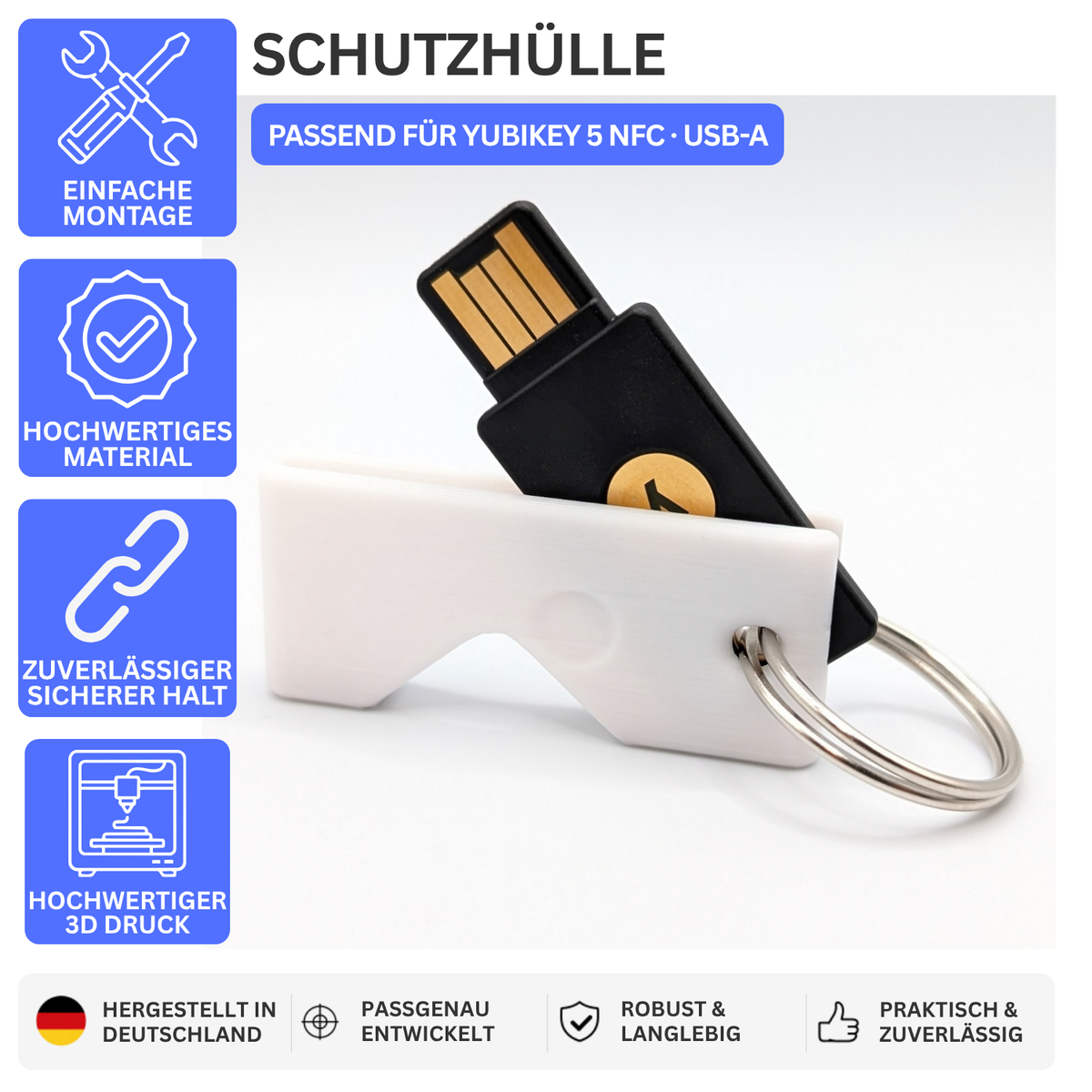 Printbtw Case Schutzhülle passend für Yubikey 5 NFC (USB-A) Sicherheits-Key – Produktbild 1 – 54747654488388 – Revision 2026-10-09