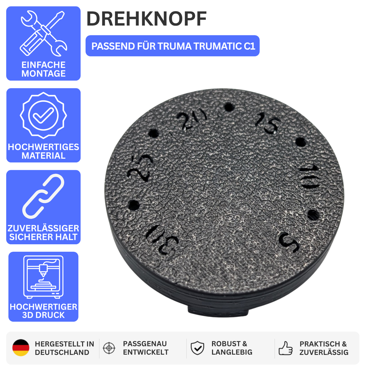 DREHKNOPF – PASSEND FÜR TRUMA TRUMATIC C1 – Default Title – Bild 1