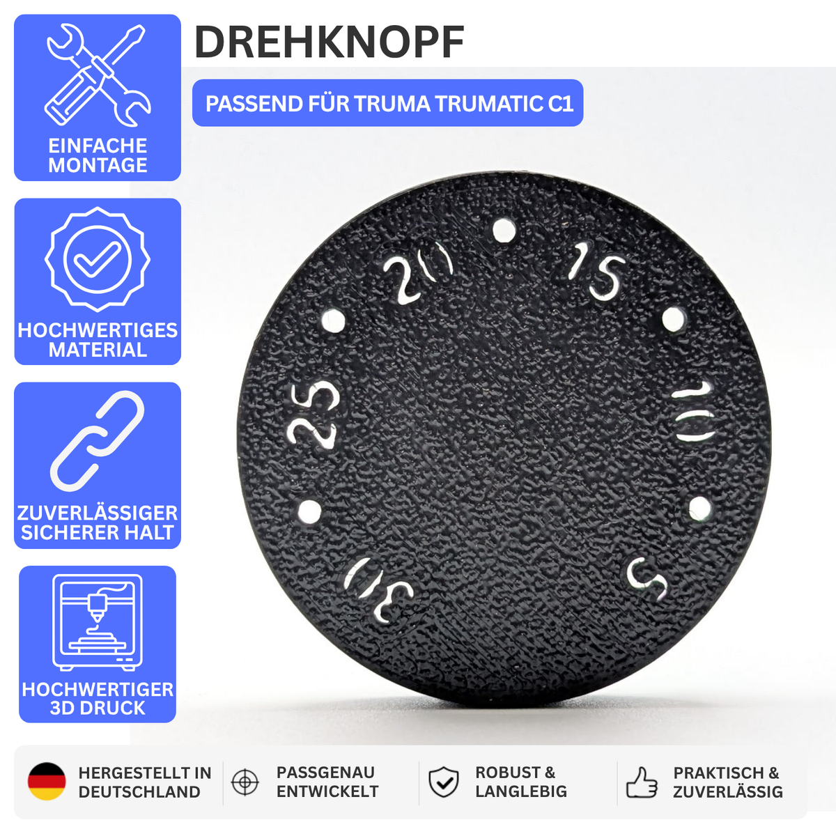 Printbtw Ersatz Drehknopf passend für Truma Trumatic C1 – Produktbild 1 – 54803673481540 – Revision 2026-10-09