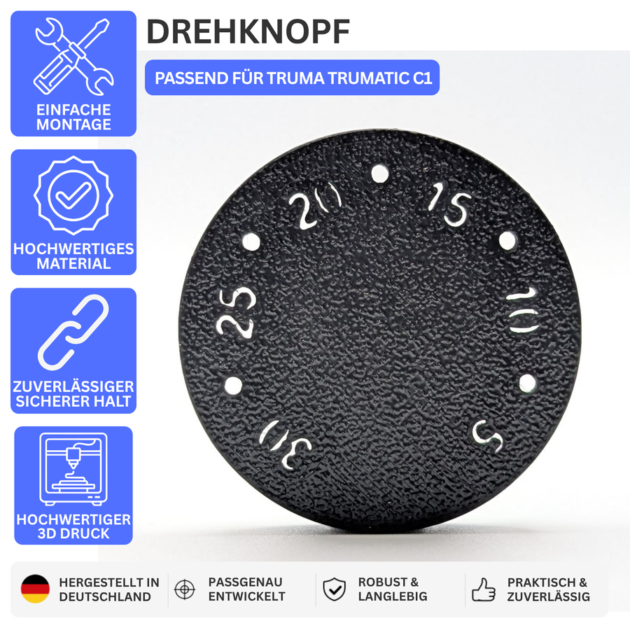 Printbtw Ersatz Drehknopf passend für Truma Trumatic C1 – Produktbild 1 – 54803673481540 – Revision 2026-10-09