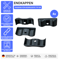 ENDKAPPEN – PASSEND FÜR KEDERLEISTE TYP GR – Schwarz – Bild 1