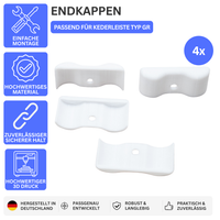 ENDKAPPEN – PASSEND FÜR KEDERLEISTE TYP GR – Weiss – Bild 1