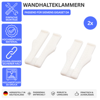 WANDHALTEKLAMMERN – PASSEND FÜR SIEMENS GIGASET DA – Weiß / 2 – Bild 1