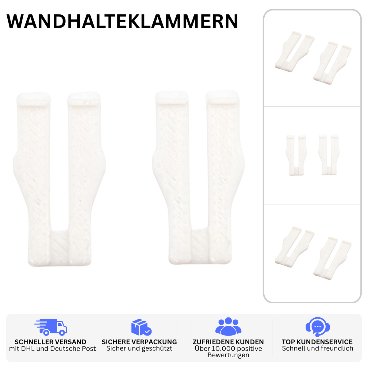 WANDHALTEKLAMMERN – PASSEND FÜR SIEMENS GIGASET DA – Weiß / 2 – Bild 2