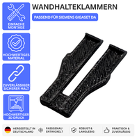 WANDHALTEKLAMMERN – PASSEND FÜR SIEMENS GIGASET DA – Schwarz / 1 – Bild 1