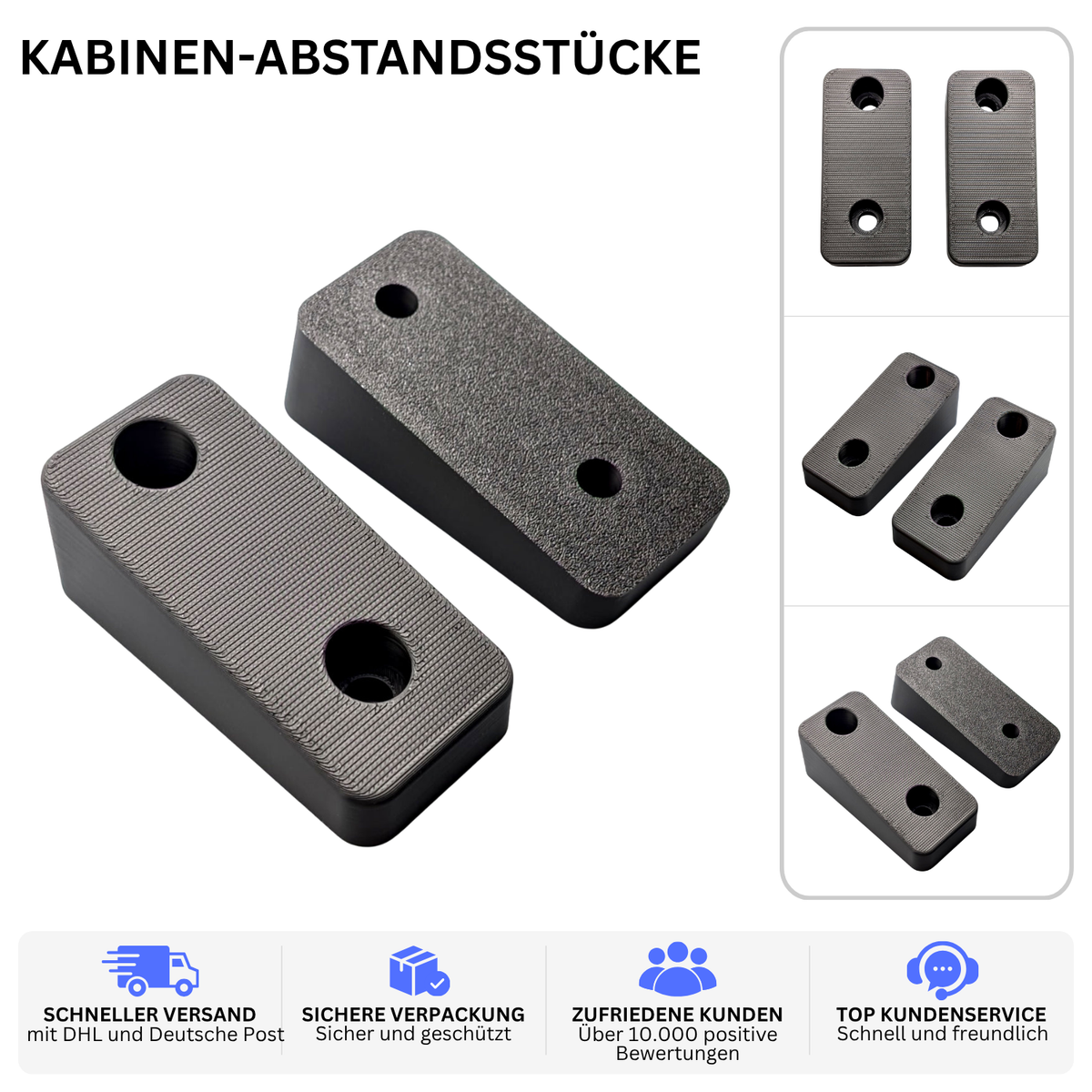 KABINEN-ABSTANDSSTÜCKE – PASSEND FÜR MB TRAC 700–1100 – Bild 2