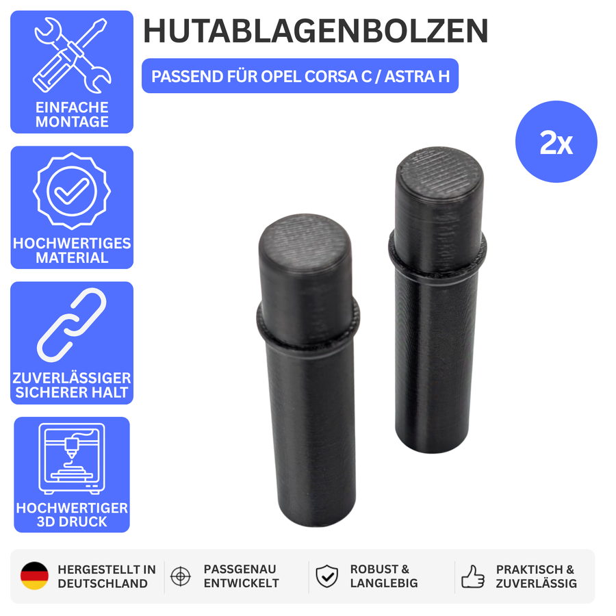 HUTABLAGENBOLZEN – PASSEND FÜR OPEL CORSA C / ASTRA H – Default Title – Bild 1