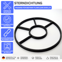 Printbtw Sterndichtung passend für Bestway Flowclear 2006l/h Sandfilter – Produktbild 1 – 55794563907908 – Revision 2026-10-09