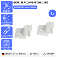 Printbtw 2x Ersatz Verschluss passend für Amica Kühlschrank Gefrierfachtür – Produktbild 1 – 56191216419140 – Revision 2026-10-09