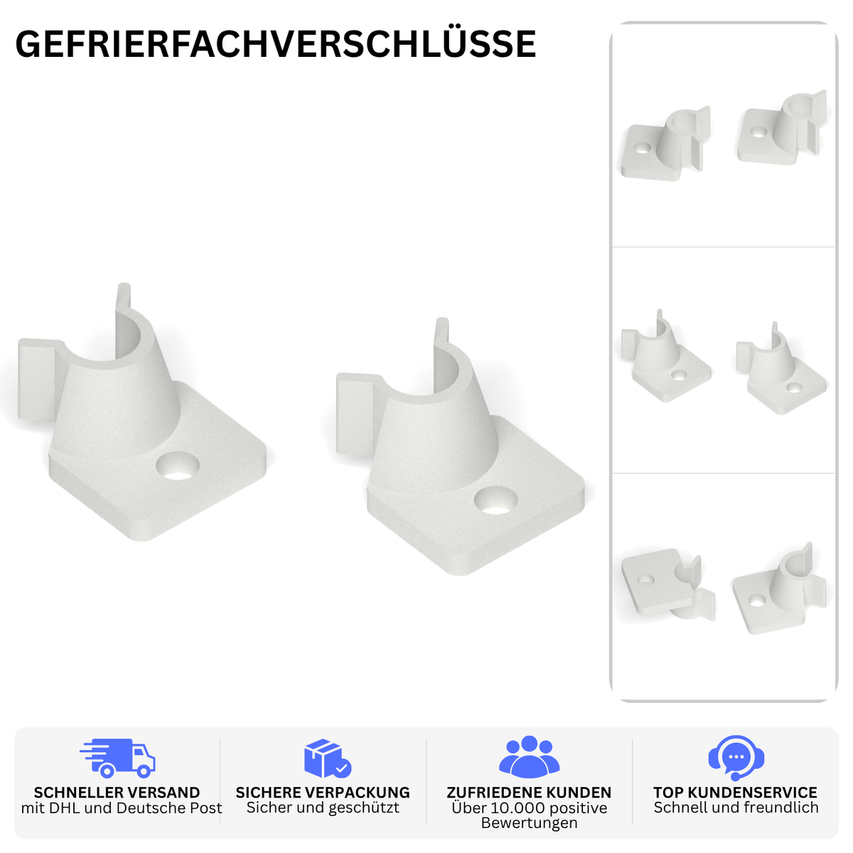 Printbtw 2x Ersatz Verschluss passend für Amica Kühlschrank Gefrierfachtür – Produktbild 2 – 56191216419140 – Revision 2026-10-09
