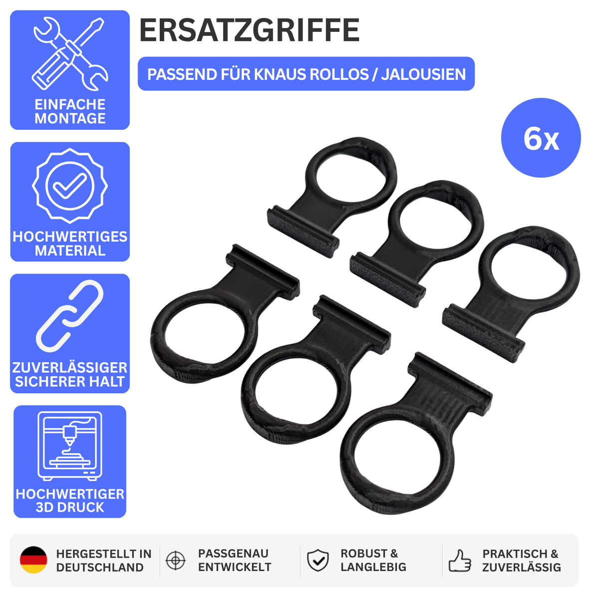 ERSATZGRIFFE – PASSEND FÜR KNAUS ROLLOS / JALOUSIEN – 6 – Bild 1 – 56211664109892