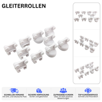 Printbtw 10x Gleiter passend für IKEA KVARTAL Gardinenschiene Weiß – Produktbild 2 – 56228603724100 – Revision 2026-10-09