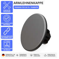 ARMLEHNENKAPPE – PASSEND FÜR VW T4 · 701881979 – Schwarz – Bild 1 – 56345486786884