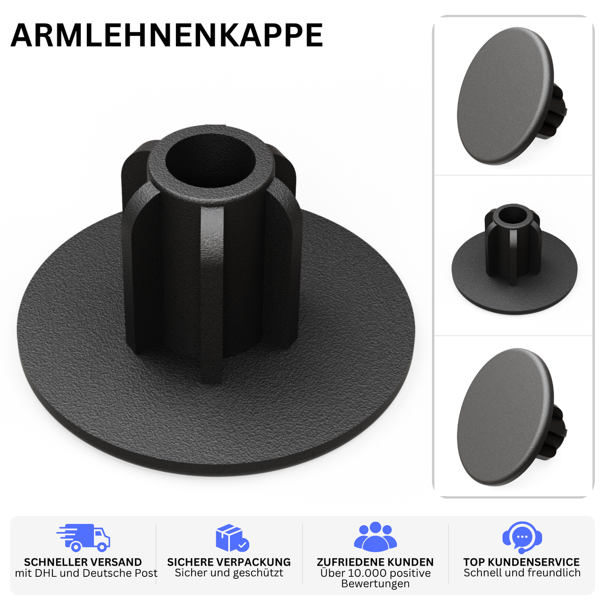 ARMLEHNENKAPPE – PASSEND FÜR VW T4 · 701881979 – Schwarz – Bild 2 – 56345486786884