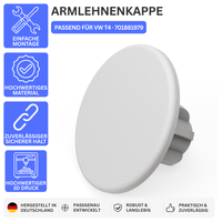 ARMLEHNENKAPPE – PASSEND FÜR VW T4 · 701881979 – Grau – Bild 1 – 56345486819652