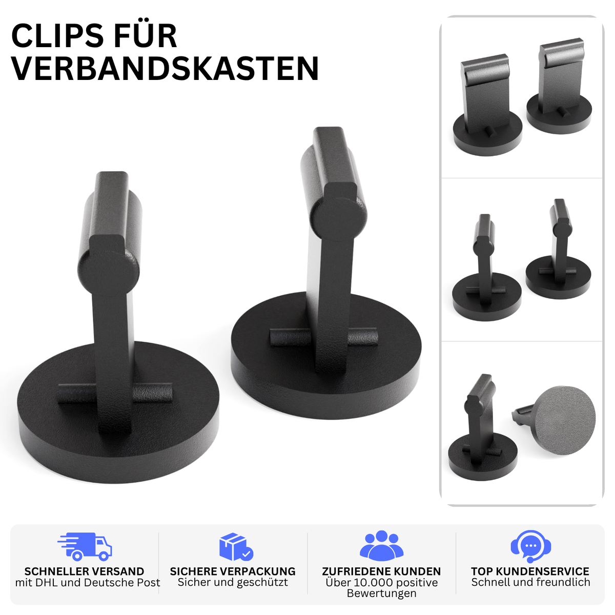 Clip Verbandskastendeckel passend für VW Bus T5 T6 7H5867549 Schwarz | Printbtw – Produktbild 2 – Revision 20260911 – 56436697203012