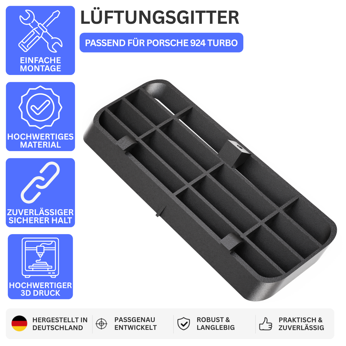 Lüftungsgitter passend für Porsche 924 Turbo – Passgenau & robust | Printbtw – Produktbild 1 – Revision 20260911 – 56543706972484