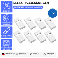 Printbtw 8x Cliff Sensor Abdeckung passend für Xiaomi Mi Roborock Weiß – Produktbild 1 – 57357879673156 – Revision 2026-10-09