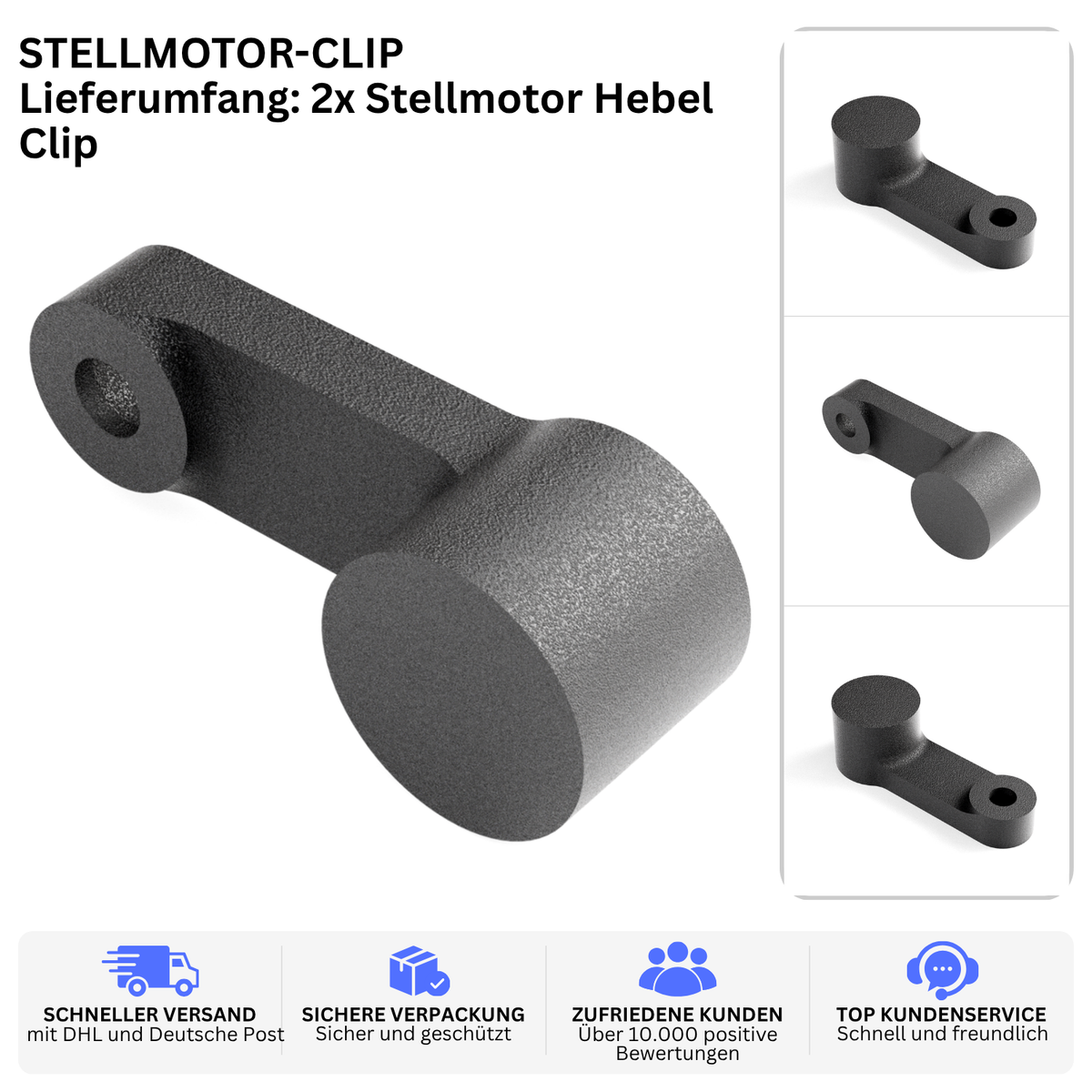 Printbtw 2x Stellmotor Klima Heizung Hebel Clip passend für Ford Fiesta VI 8V51-18E251-AC – Produktbild 2 – 57357923156292 – Revision 2026-10-09