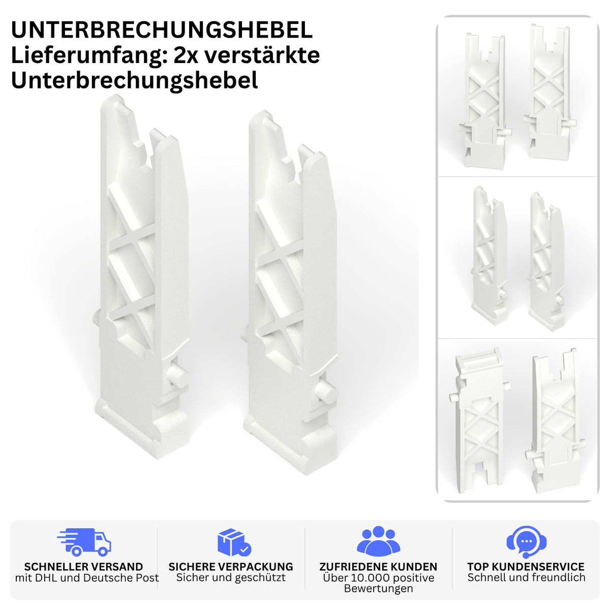Printbtw 2x Unterbrechungshebel passend für Geberit Rumba Tango 240933001 verstärkt – Produktbild 2 – 57357960872260 – Revision 2026-10-09