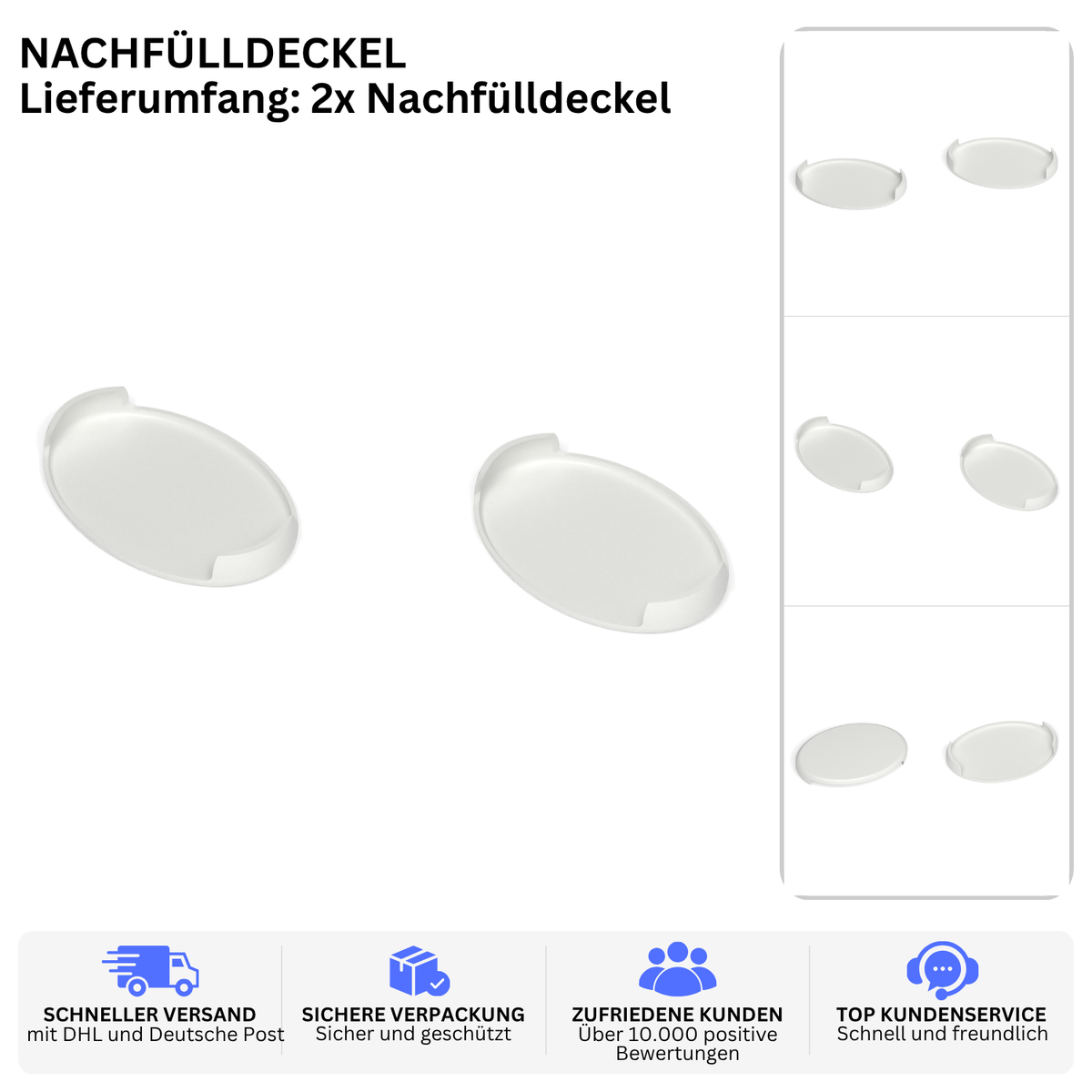 Printbtw 2x Abdeckung Deckel passend für Sagrotan No Touch Seifenspender Nachfülldeckel – Produktbild 2 – 57357970997572 – Revision 2026-10-09