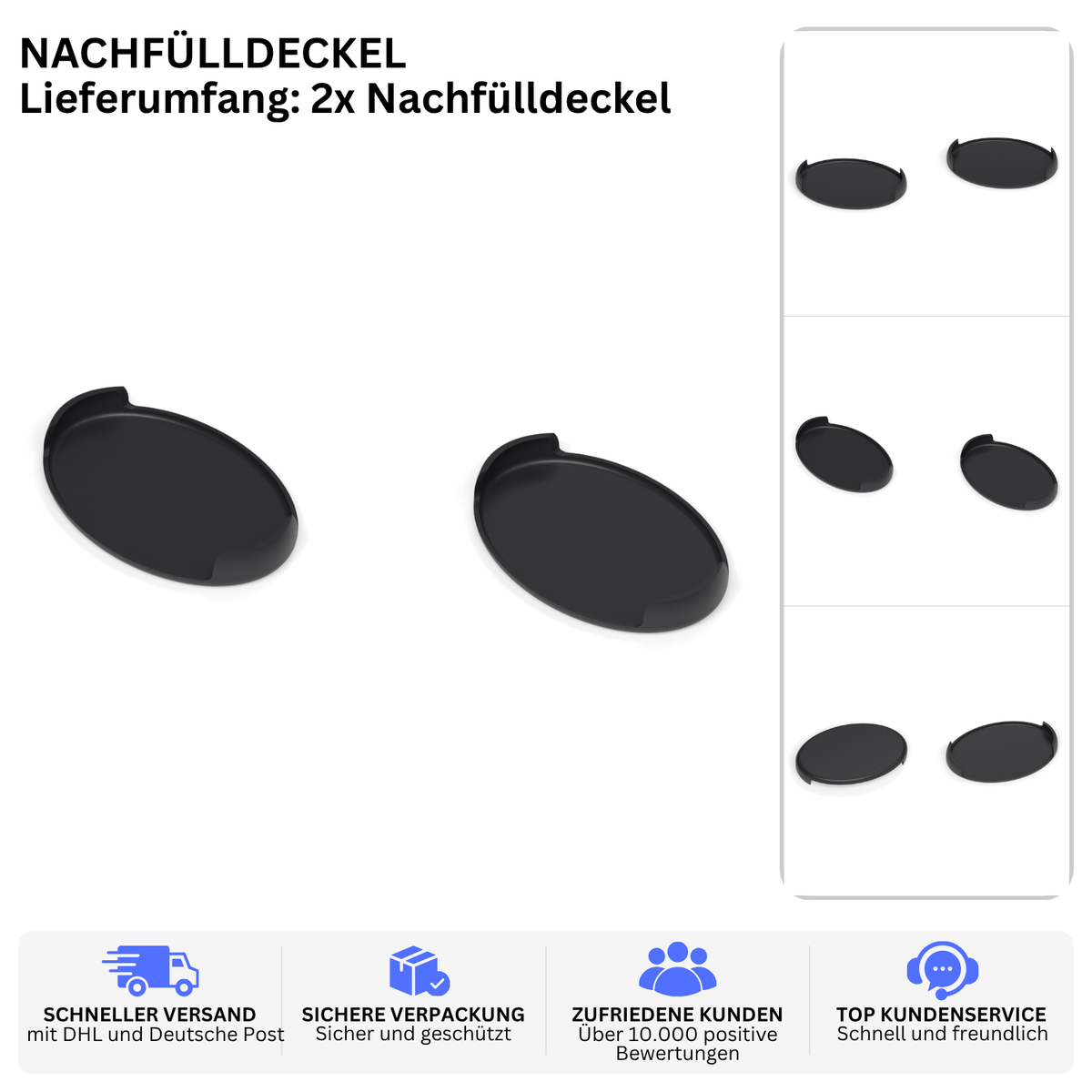 Printbtw 2x Abdeckung Deckel passend für Sagrotan No Touch Seifenspender Nachfülldeckel – Produktbild 2 – 57357971030340 – Revision 2026-10-09