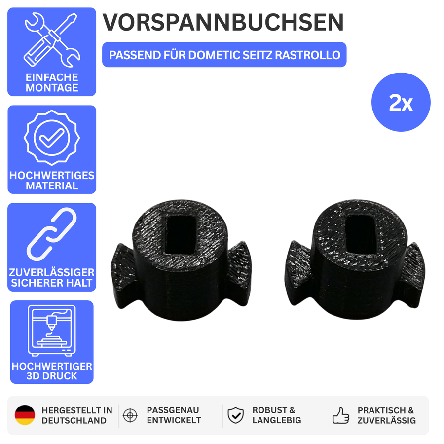 VORSPANNBUCHSEN – PASSEND FÜR DOMETIC SEITZ RASTROLLO – Default Title – Ansicht 1