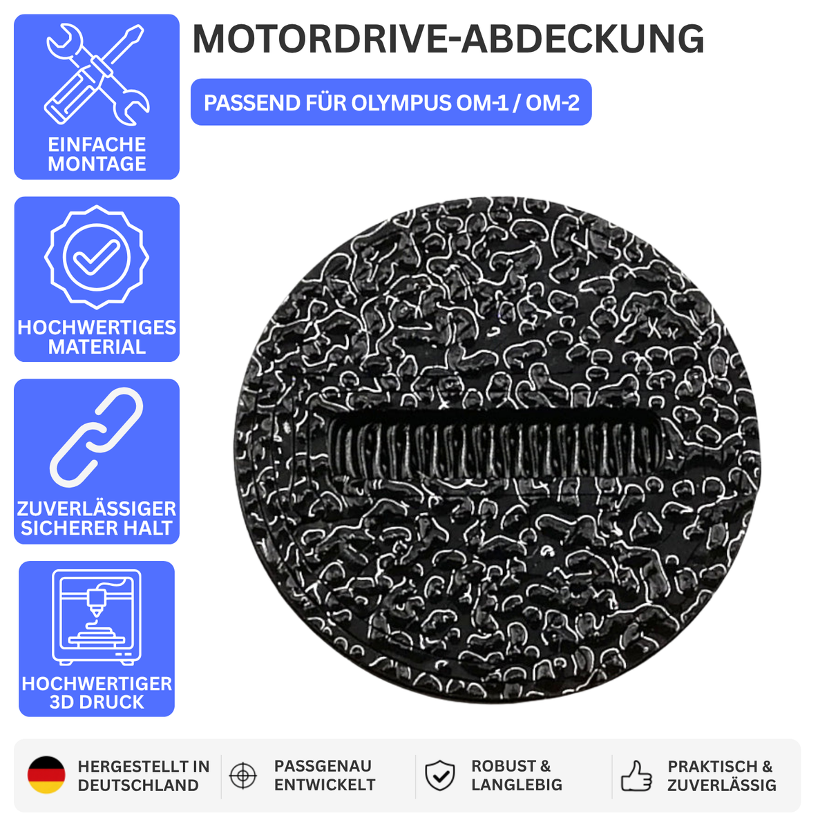 MOTORDRIVE-ABDECKUNG – PASSEND FÜR OLYMPUS OM-1 / OM-2 – Ansicht 1