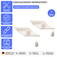 EINSCHALTKNOPF-REPARATURSET – PASSEND FÜR GARMIN EDGE 1000 – 2x Weiss – Ansicht 1