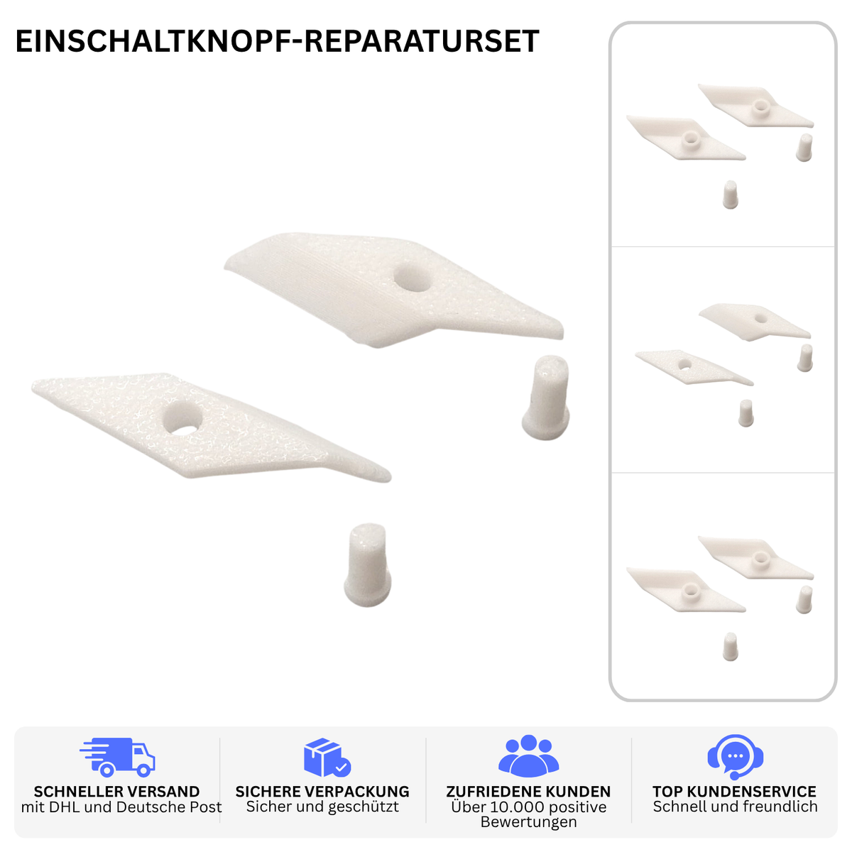 EINSCHALTKNOPF-REPARATURSET – PASSEND FÜR GARMIN EDGE 1000 – 2x Weiss – Ansicht 2
