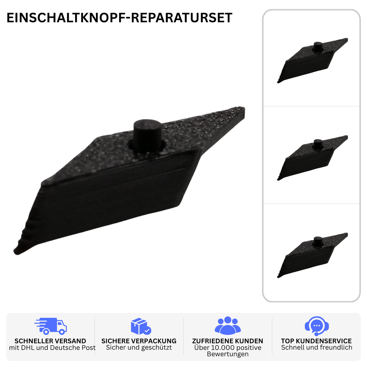 EINSCHALTKNOPF-REPARATURSET – PASSEND FÜR GARMIN EDGE 1000 – 1x Schwarz – Ansicht 2