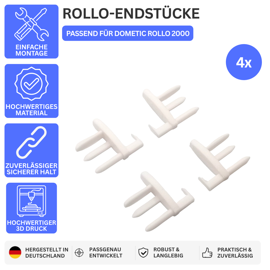ROLLO-ENDSTÜCKE – PASSEND FÜR DOMETIC ROLLO 2000 – Weiss – Ansicht 1