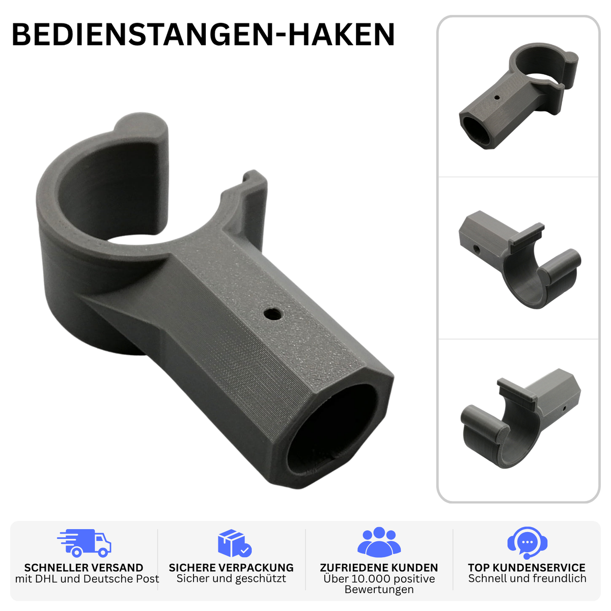 BEDIENSTANGEN-HAKEN – PASSEND FÜR VELUX DACHFENSTER – Grau – Ansicht 2