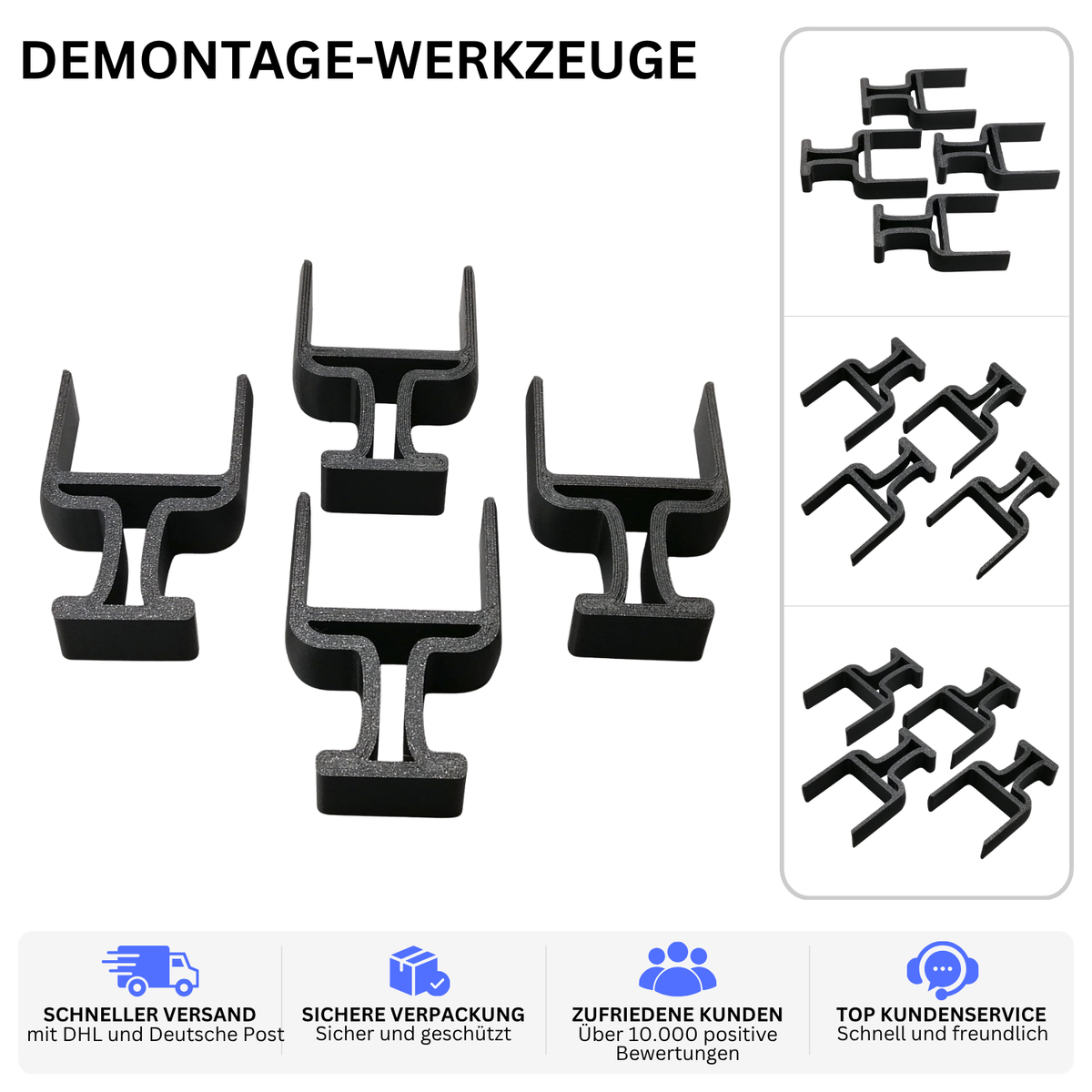 DEMONTAGE-WERKZEUGE – PASSEND FÜR HUSQVARNA MÄHROBOTER – Schwarz – Ansicht 2
