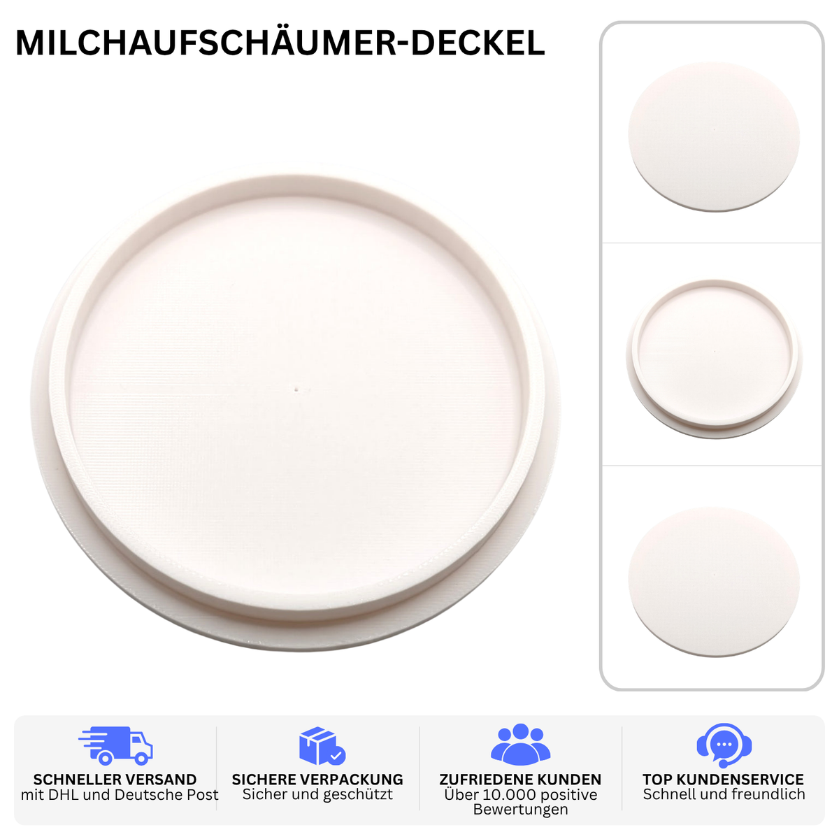MILCHAUFSCHÄUMER-DECKEL – PASSEND FÜR SEVERIN SM9684 / SM9688 / SM3582 – Weiss – Ansicht 2