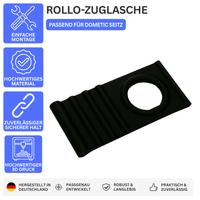 ROLLO-ZUGLASCHE – PASSEND FÜR DOMETIC SEITZ – Schwarz – Ansicht 1
